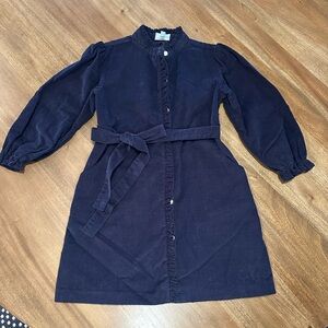 Little English, Allie Dress, Navy Corduroy Dress